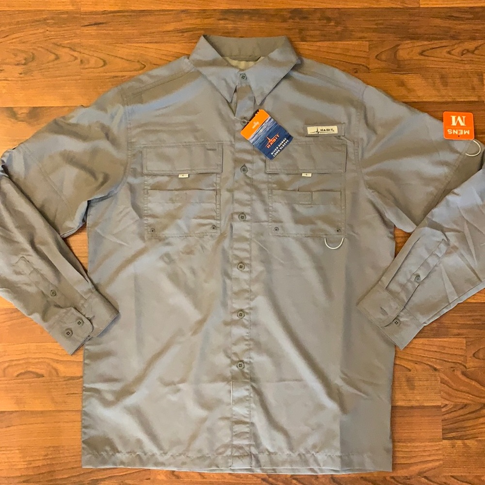 New With Tags Mens Habit Fishing Shirt